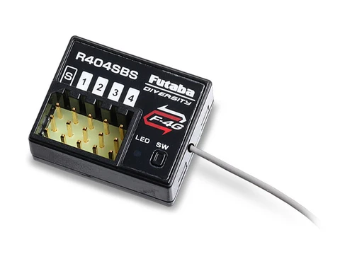 Futaba R404SBS 4-channel F-4G telemetry receiver with antenna